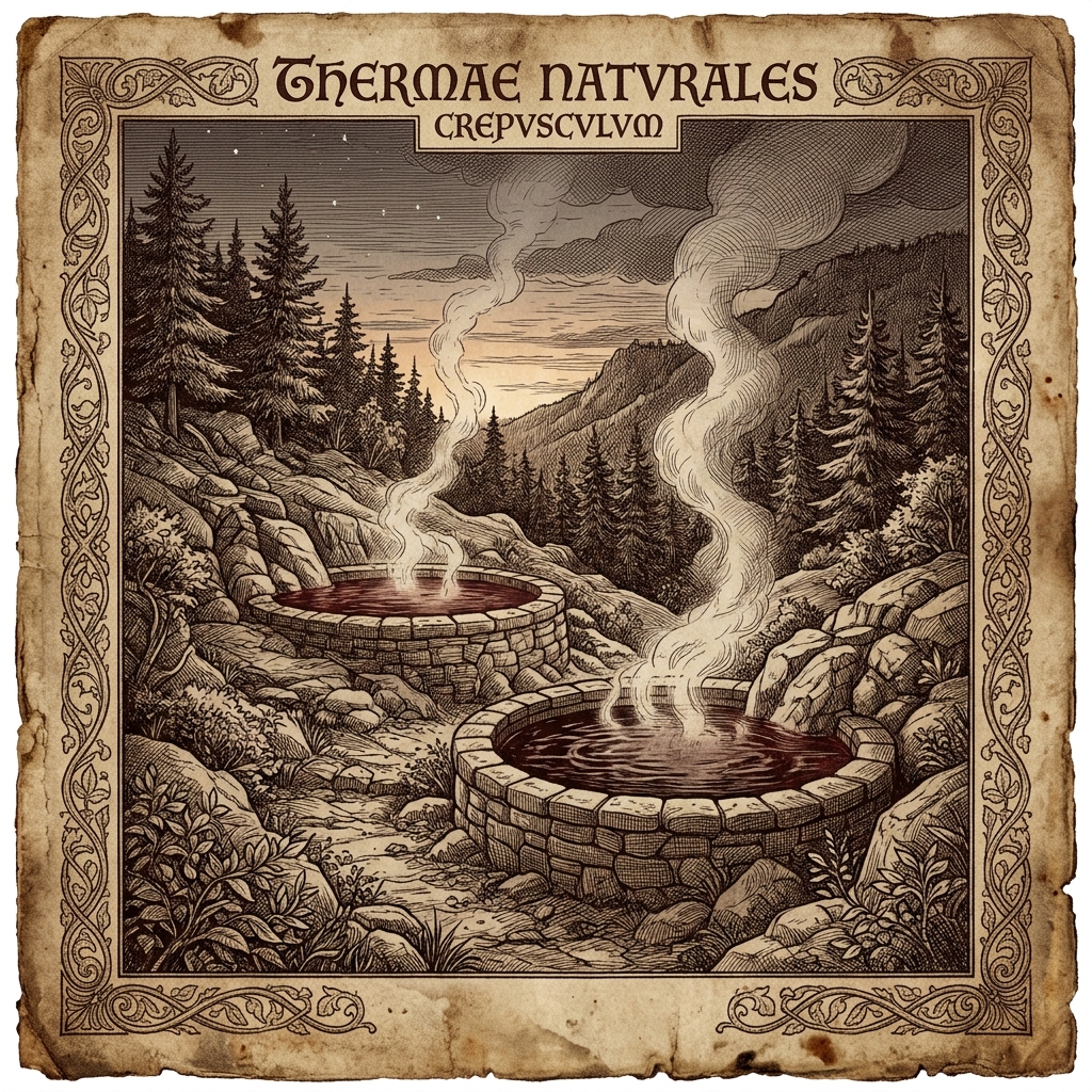 露天の石組み温泉