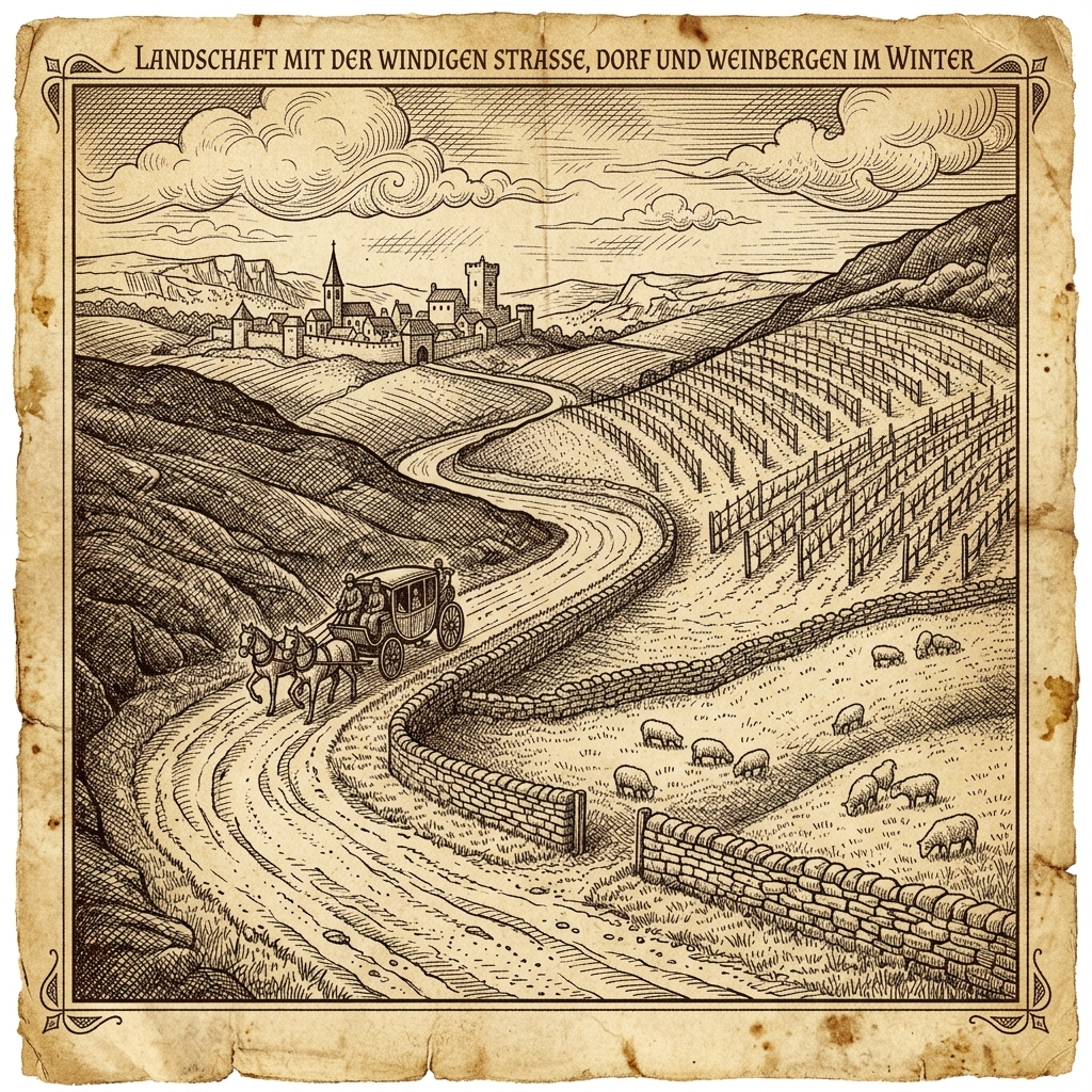 南街道の丘陵と牧草地