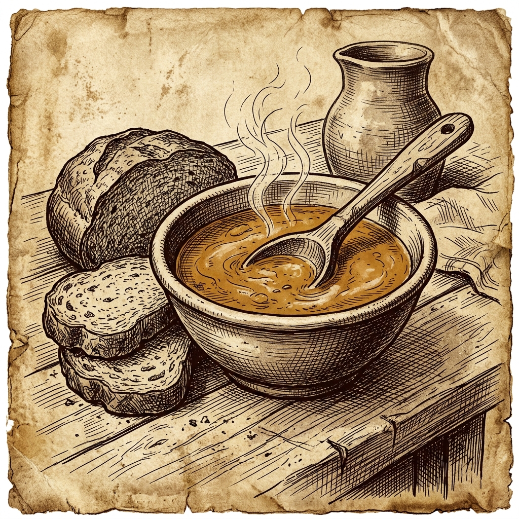 黄蕪のスープと黒パン